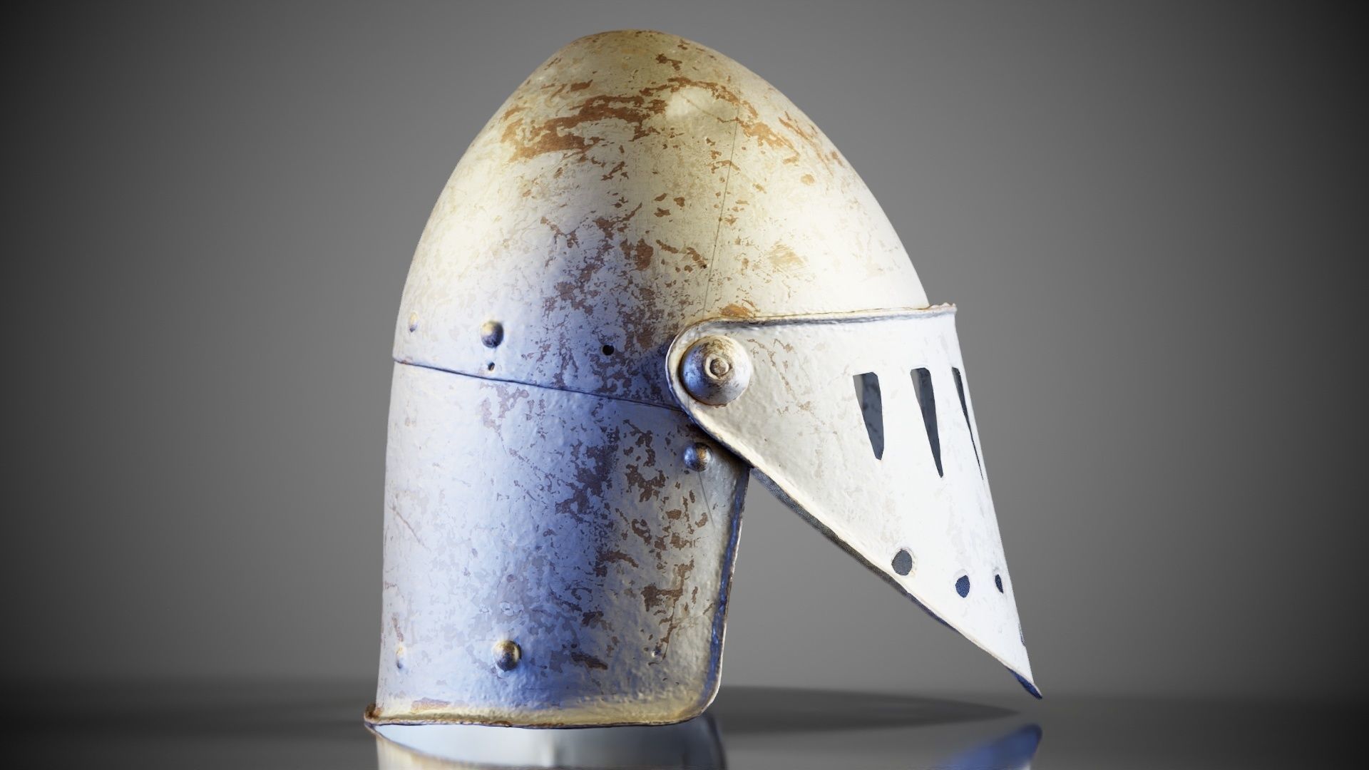 Visor Helmet Closed Low-poly 3D model_7