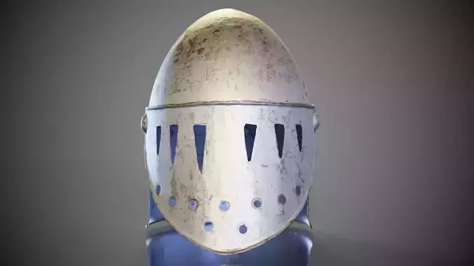 Visor Helmet Closed Low-poly 3D model