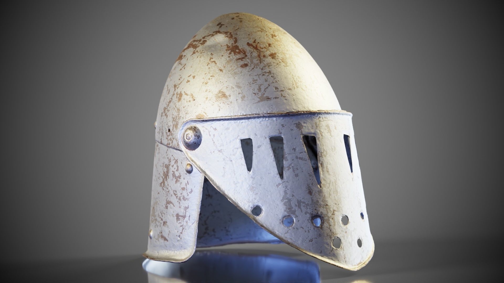 Visor Helmet Closed Low-poly 3D model_8