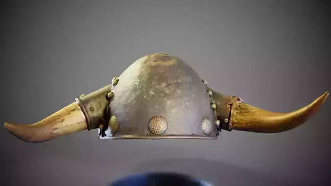 Viking Horns Helmet Low-poly 3D model