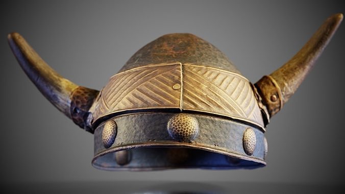 Small Horn Helmet Low-poly 3D model