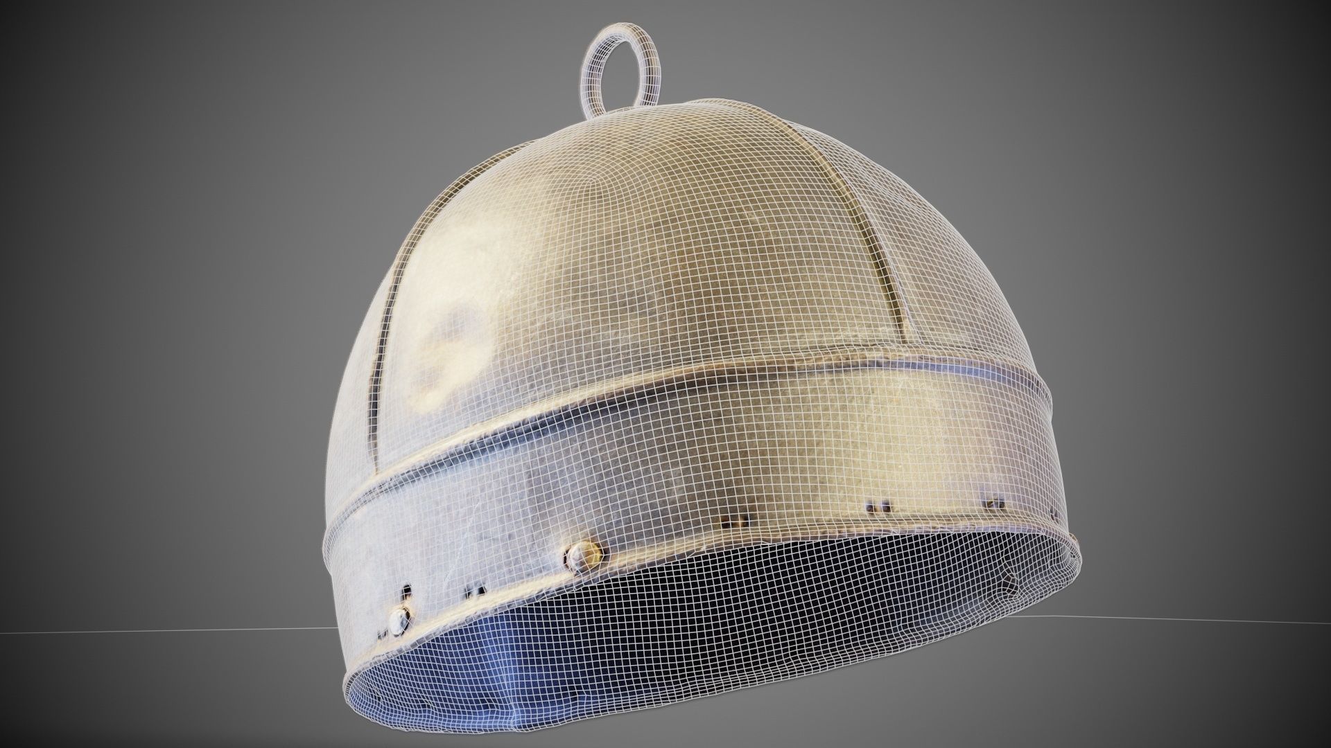 Ring Helmet Low-poly 3D model_9