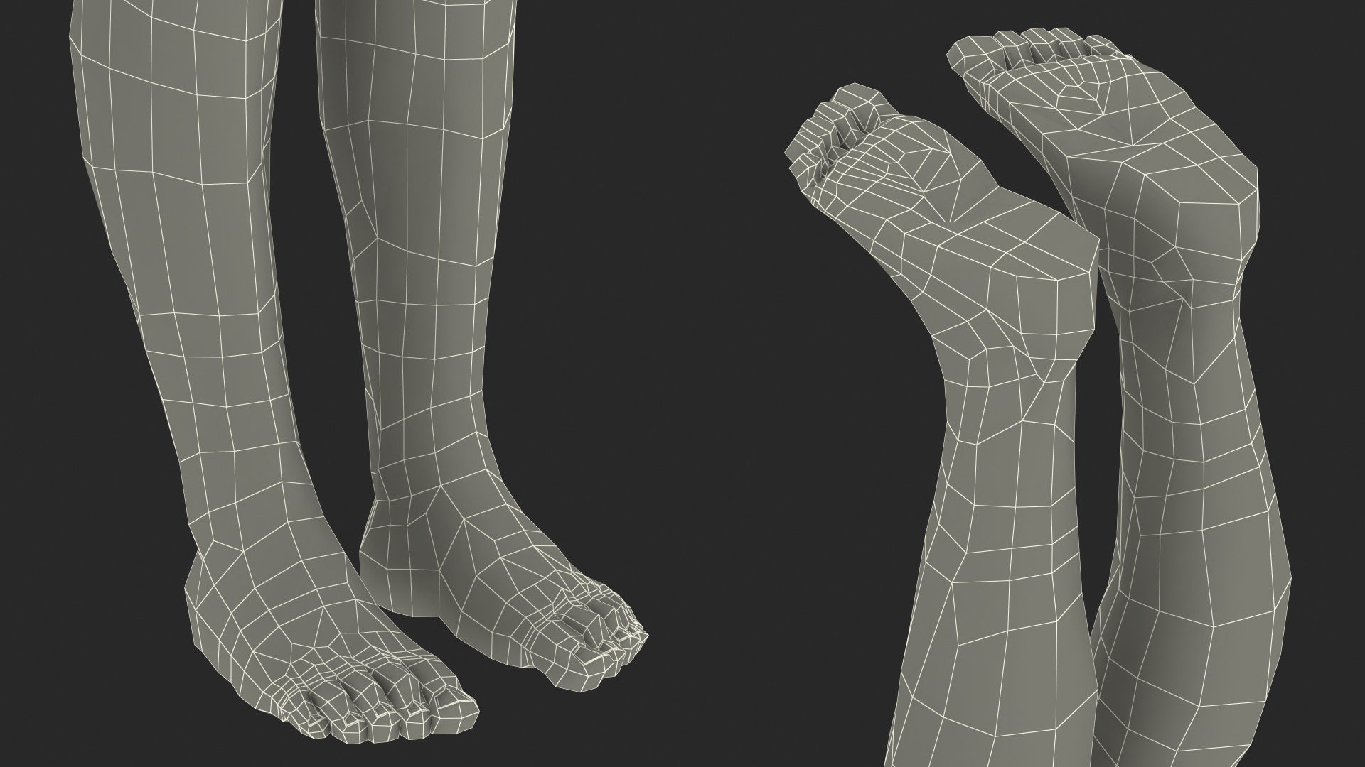 Child Girl With Swim Ring T-pose 3D model_22