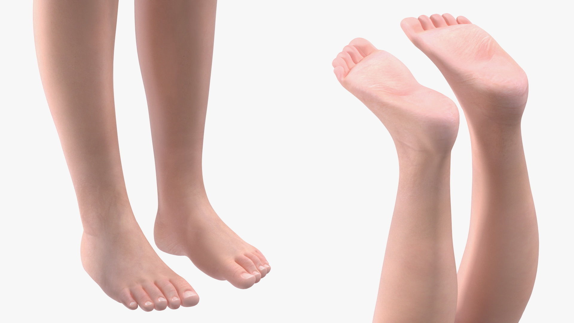 Child Girl With Swim Ring T-pose 3D model_11