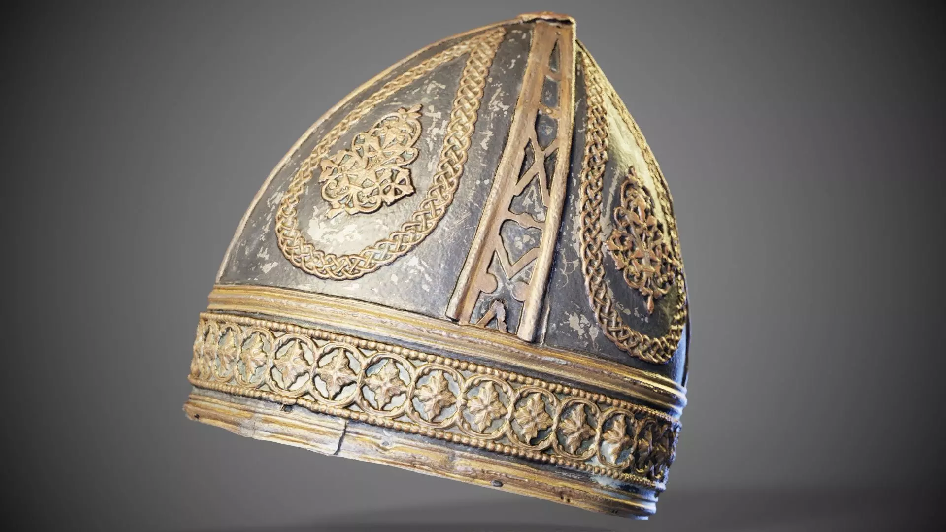 Pointy Decorated Hat Low-poly 3D model