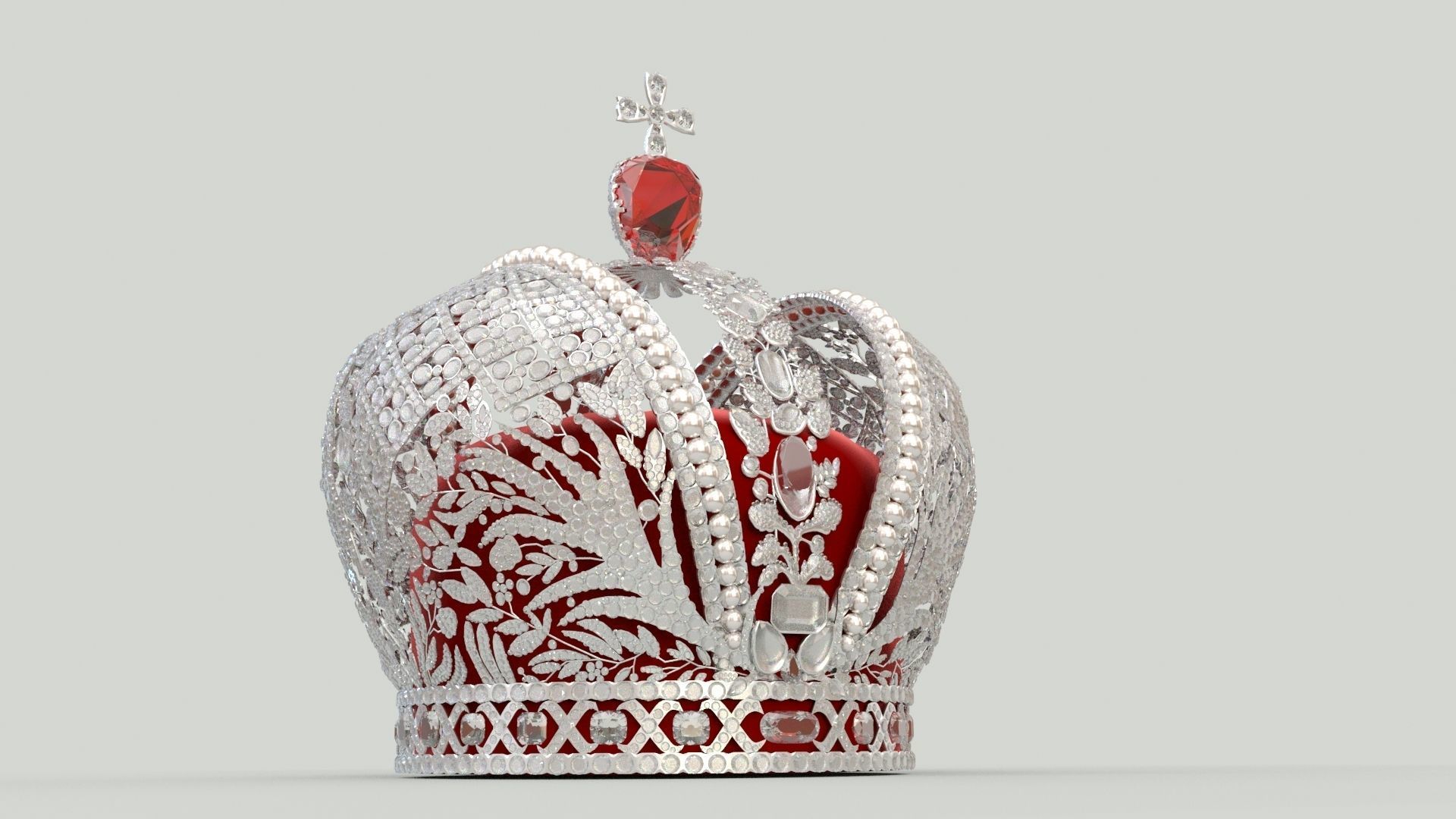 The Imperial Crown of Russia 3D model_4