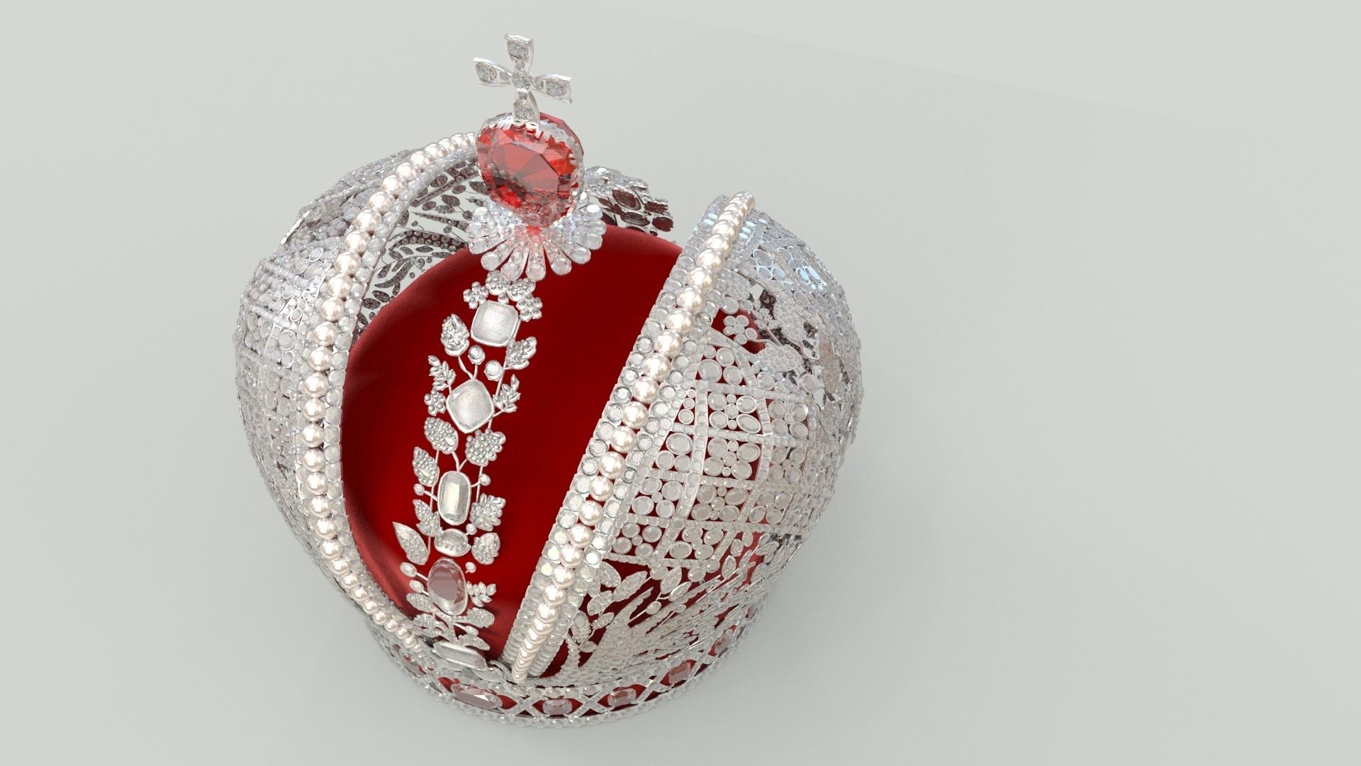 The Imperial Crown of Russia 3D model_2