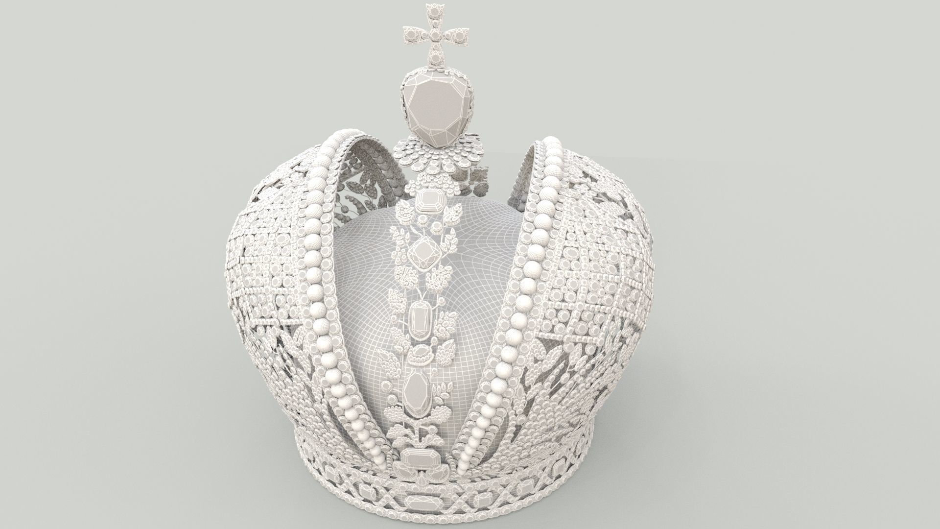 The Imperial Crown of Russia 3D model_5