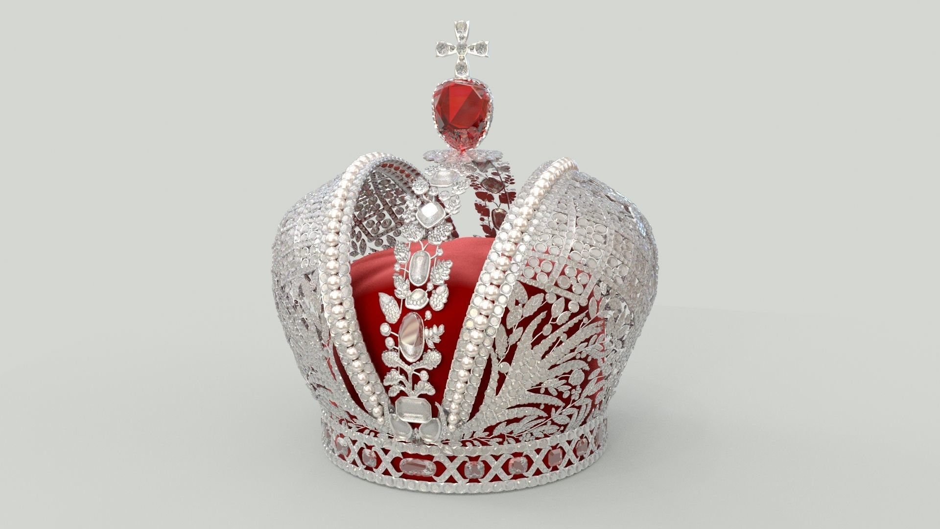 The Imperial Crown of Russia 3D model_1