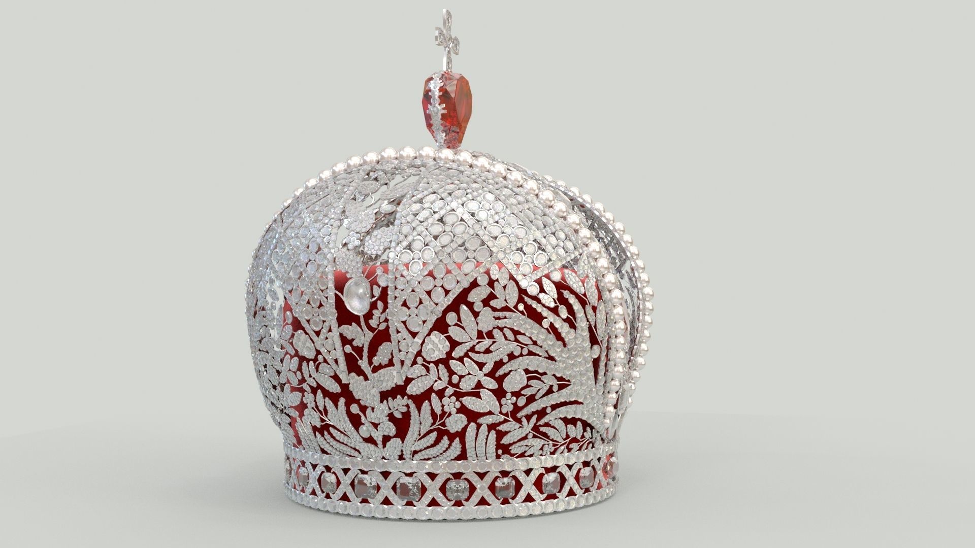 The Imperial Crown of Russia 3D model_3