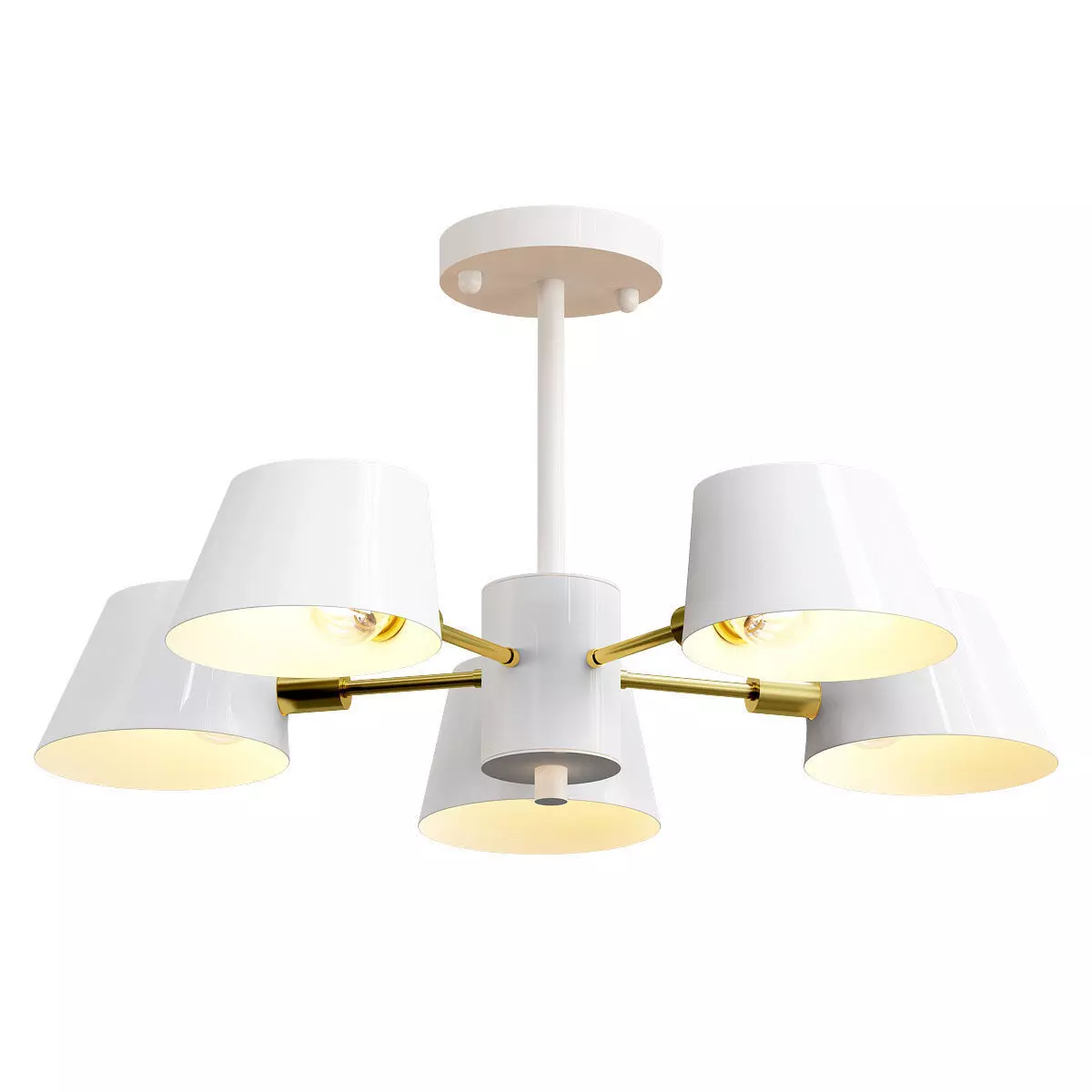 lumion ceiling light with four lamps 3D model_0
