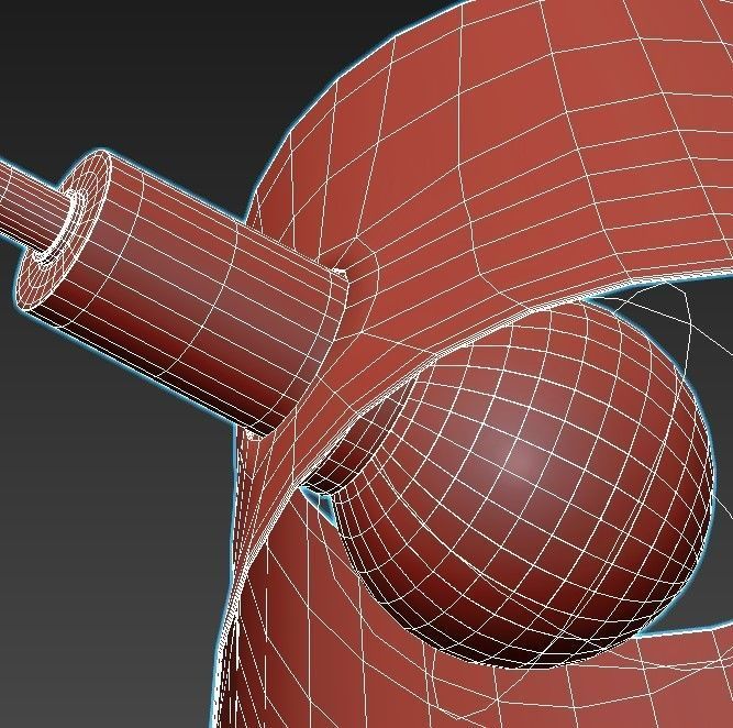 lumion ceiling light with four lamps 3D model_4