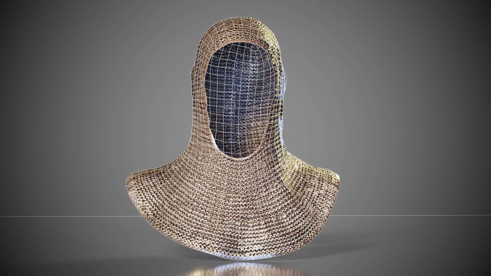 Knight Malien Headwear Low-poly 3D model_10