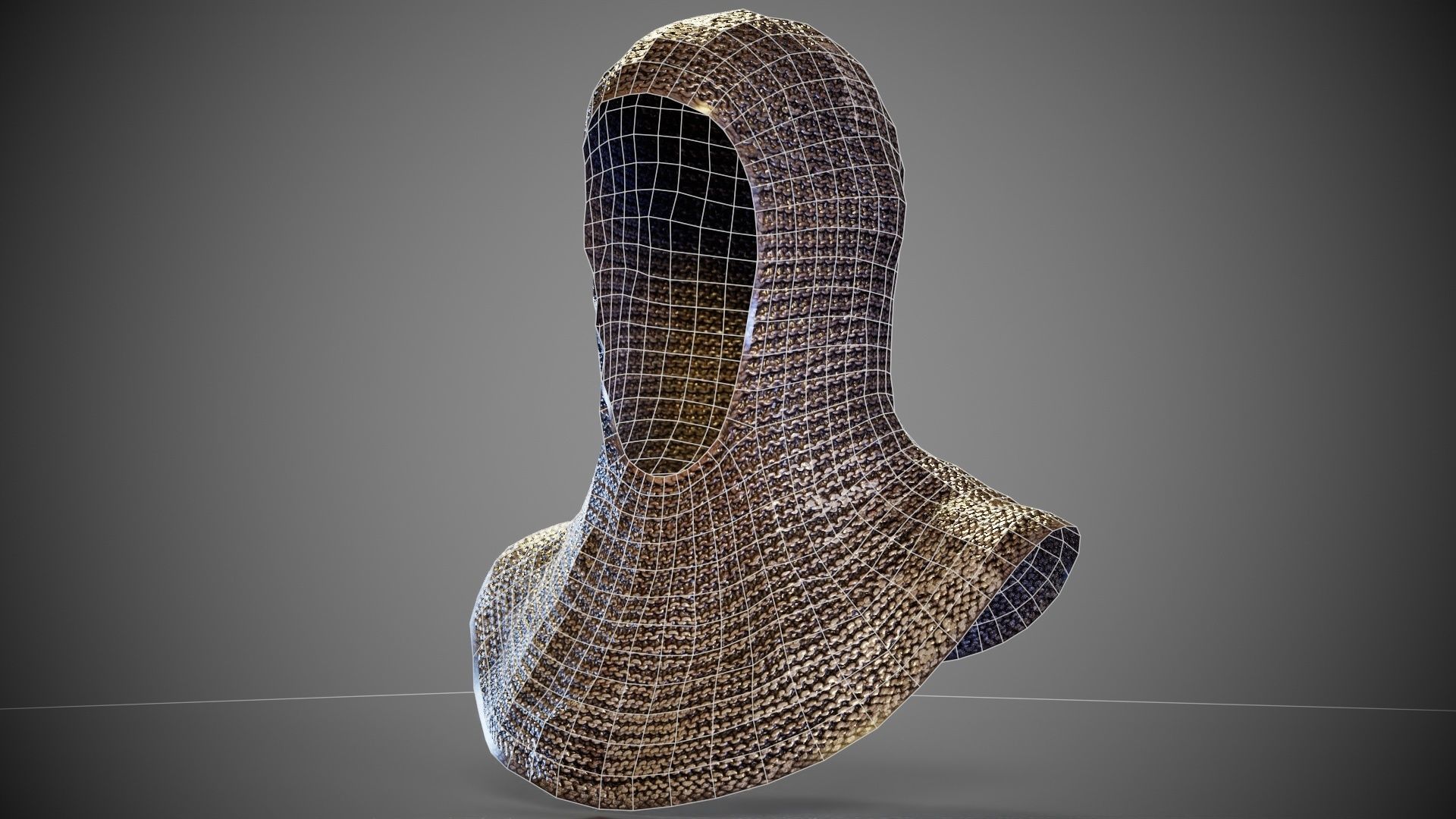 Knight Malien Headwear Low-poly 3D model_11