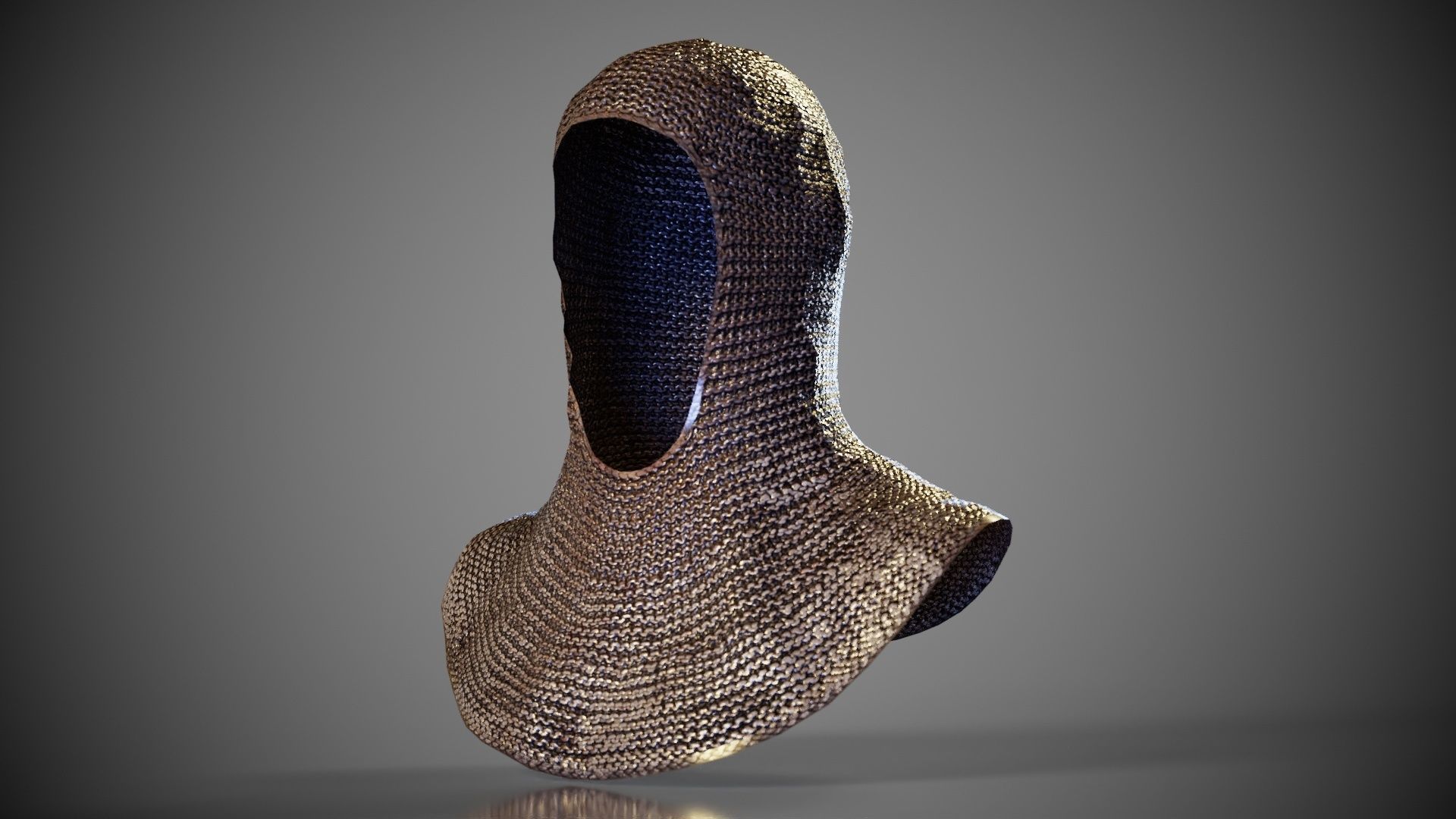 Knight Malien Headwear Low-poly 3D model_4
