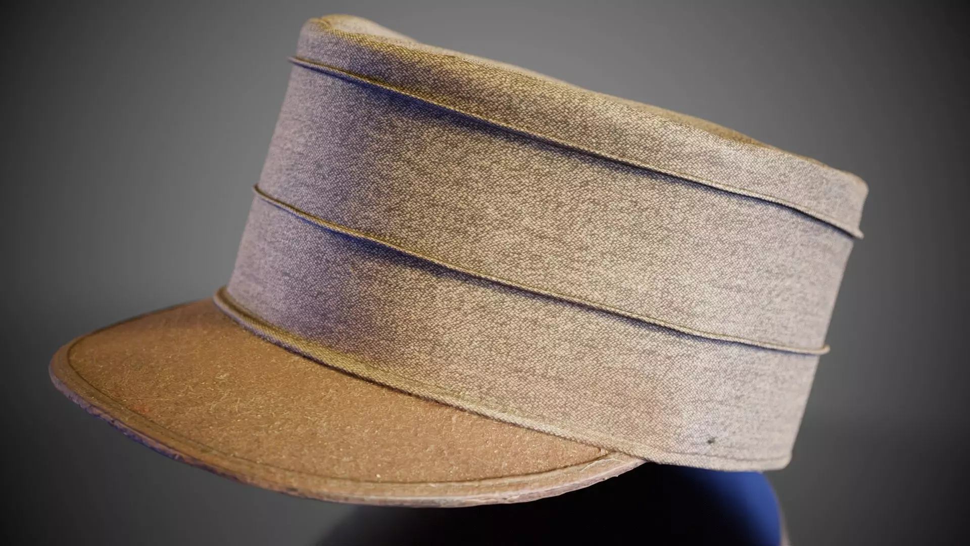 Kepi Hat Low-poly 3D model_0