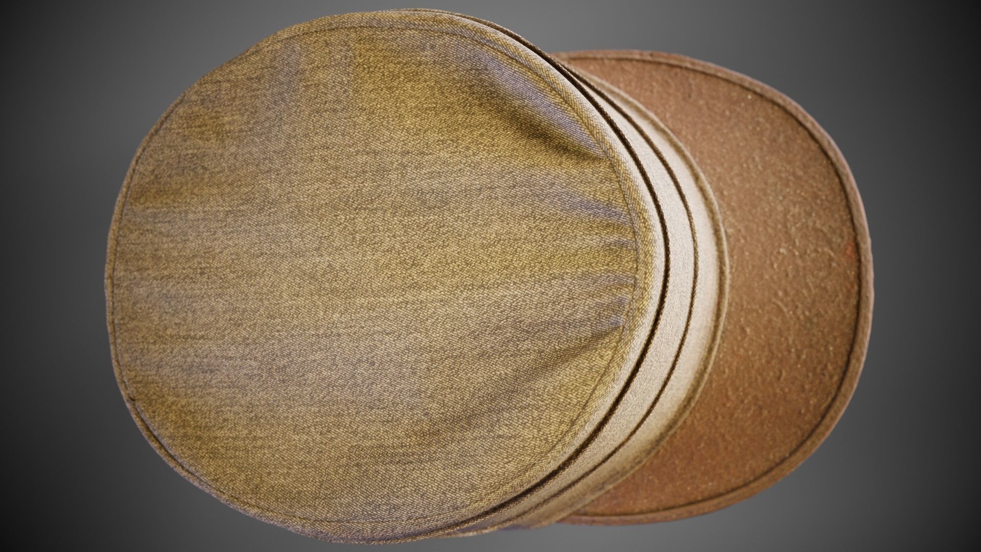 Kepi Hat Low-poly 3D model_9