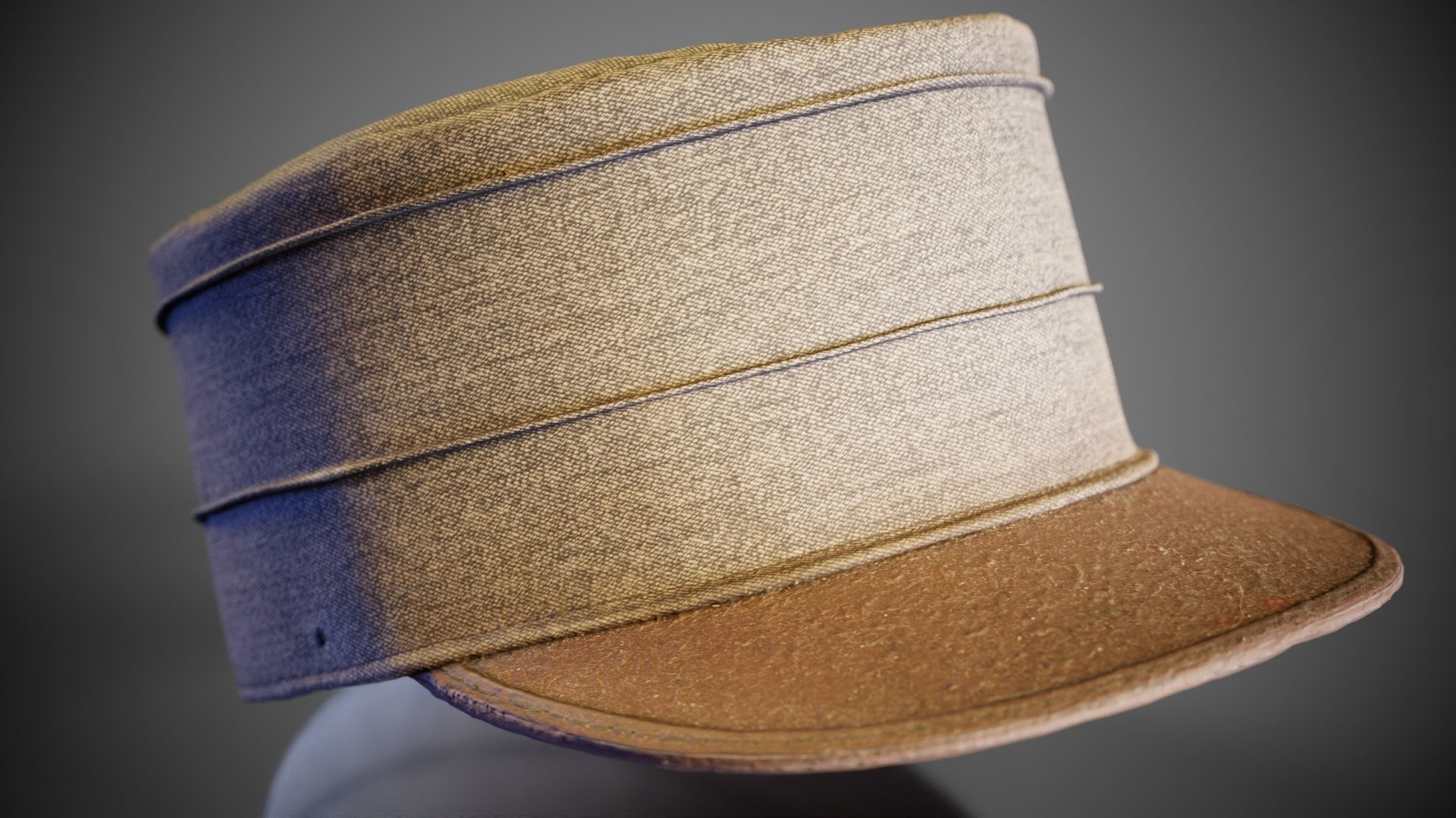 Kepi Hat Low-poly 3D model_8