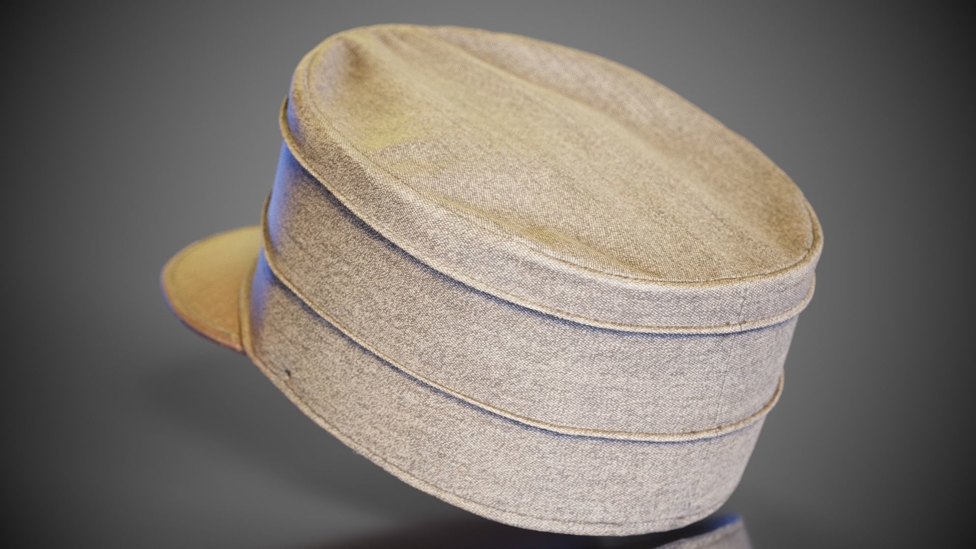 Kepi Hat Low-poly 3D model_5