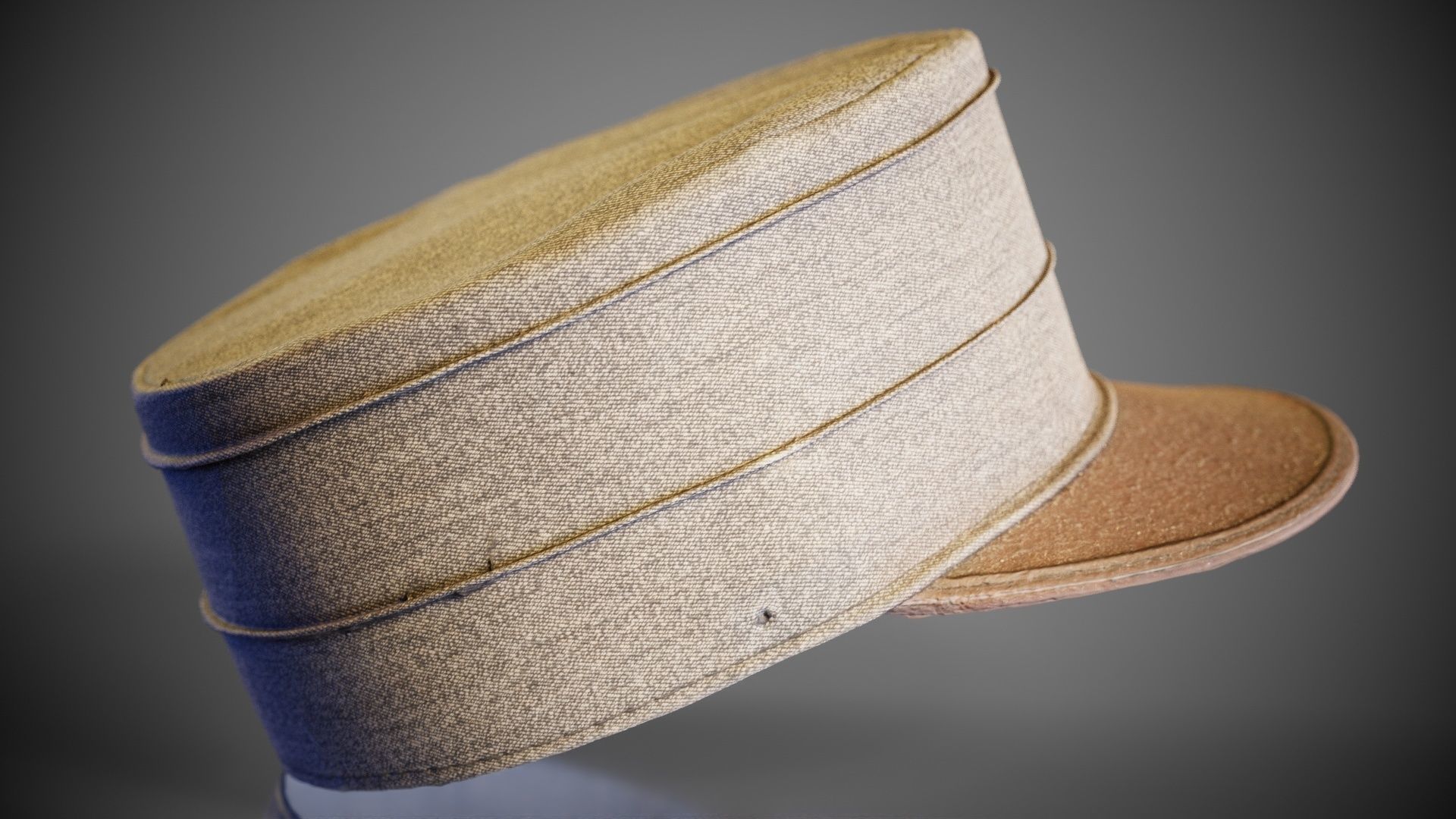 Kepi Hat Low-poly 3D model_2