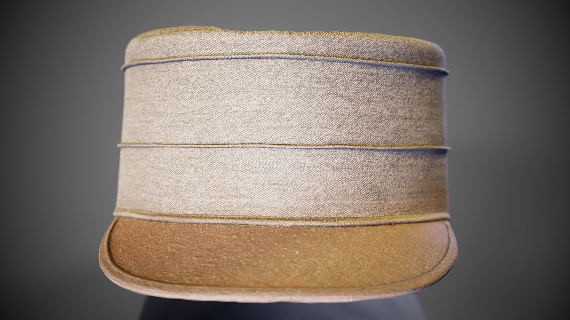 Kepi Hat Low-poly 3D model_3