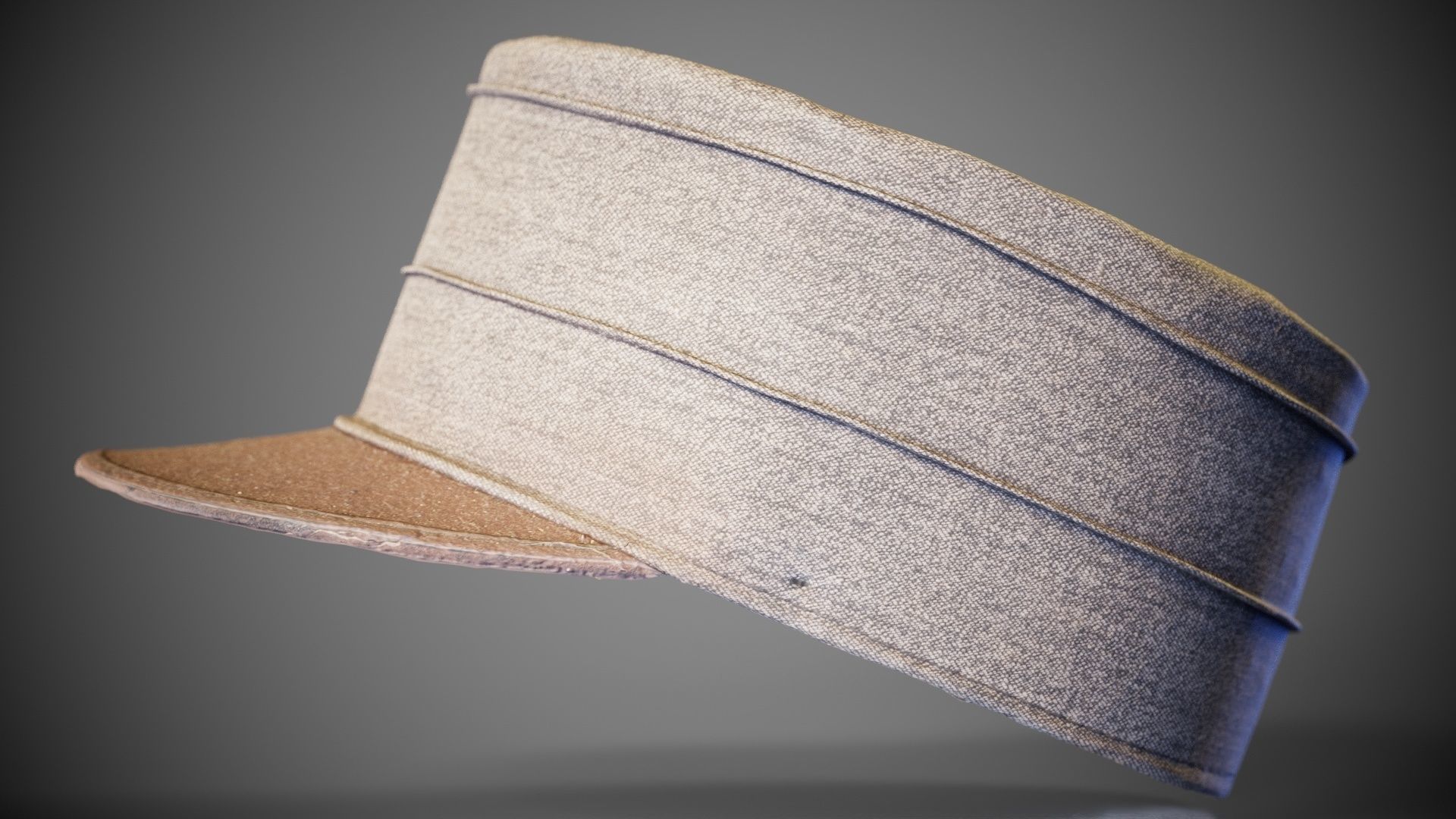 Kepi Hat Low-poly 3D model_4