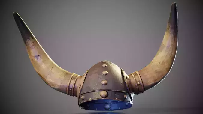 Horn Helmet Low-poly 3D model