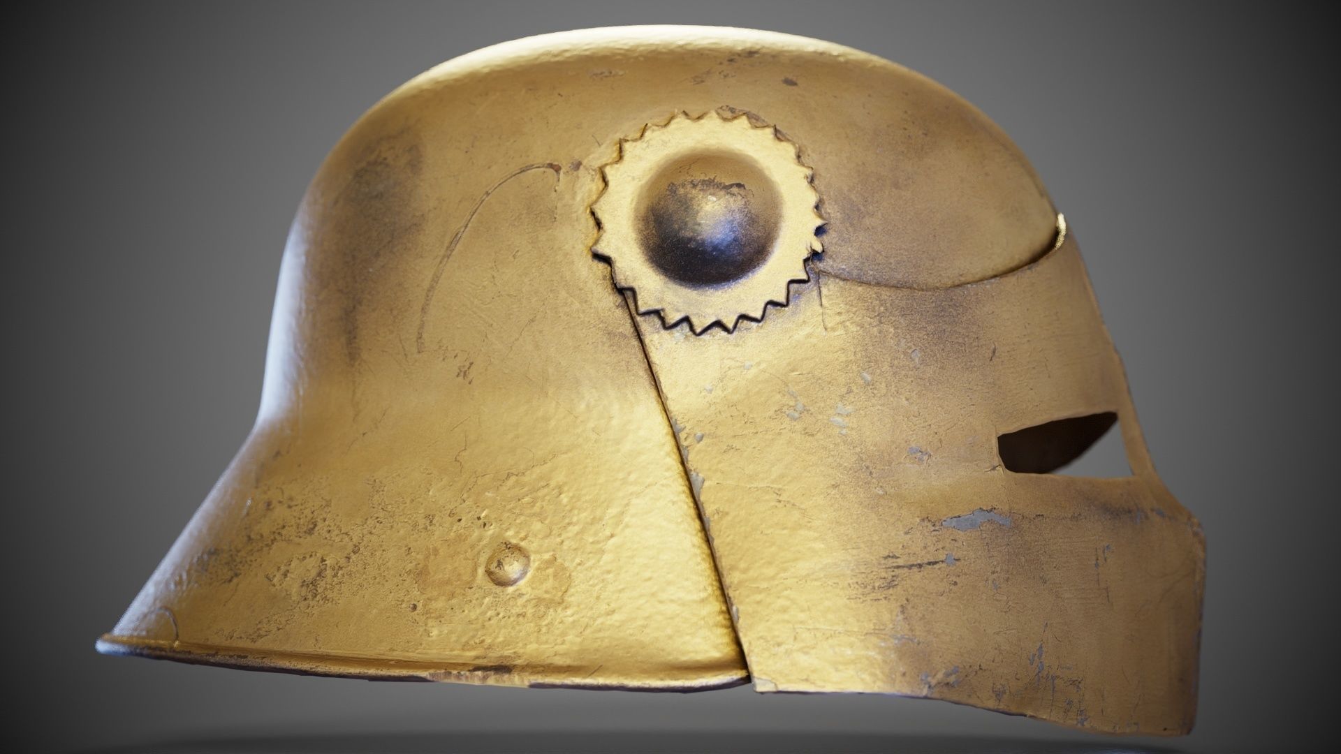 Gear Helmet Low-poly 3D model_7