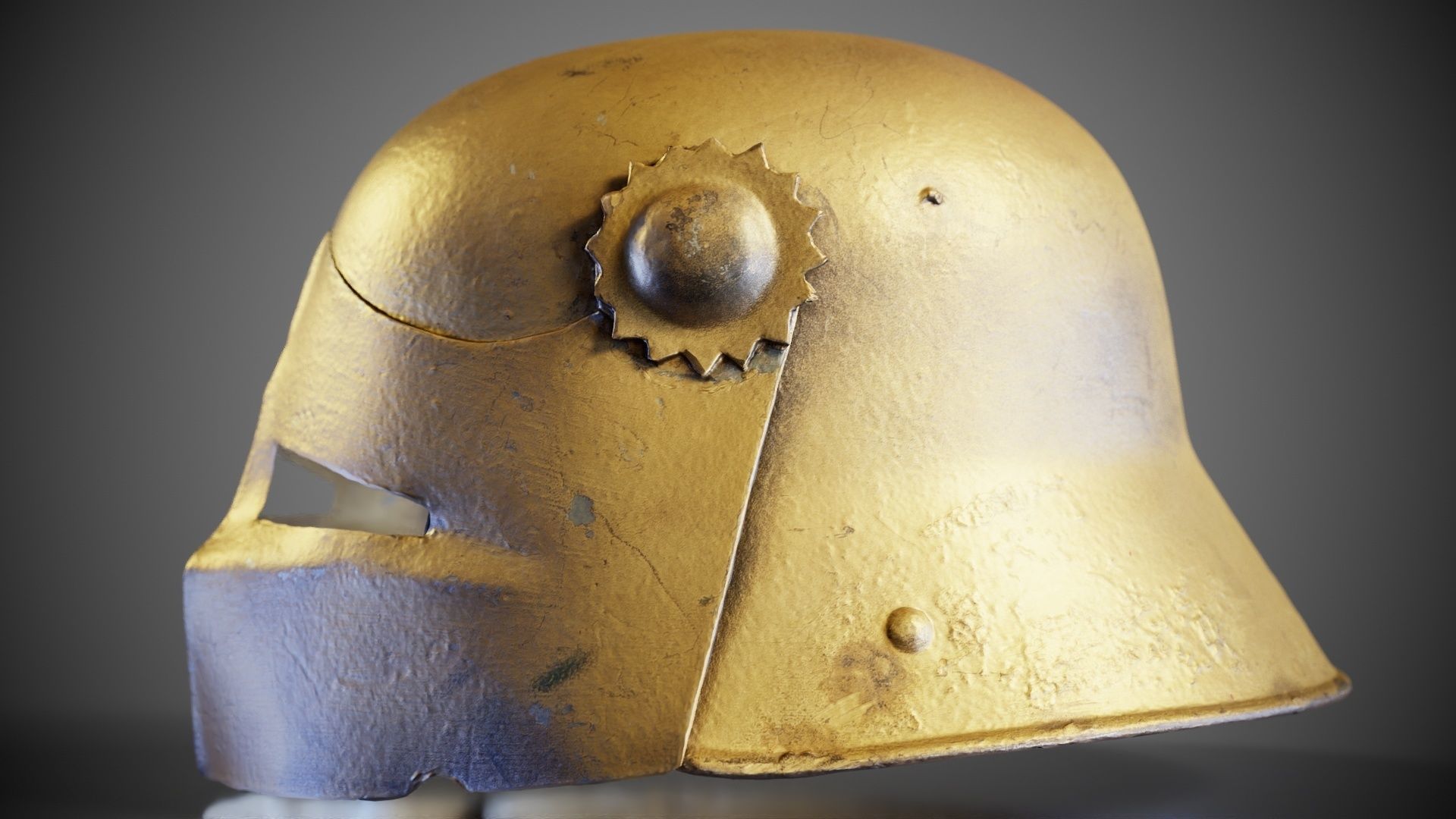 Gear Helmet Low-poly 3D model_3