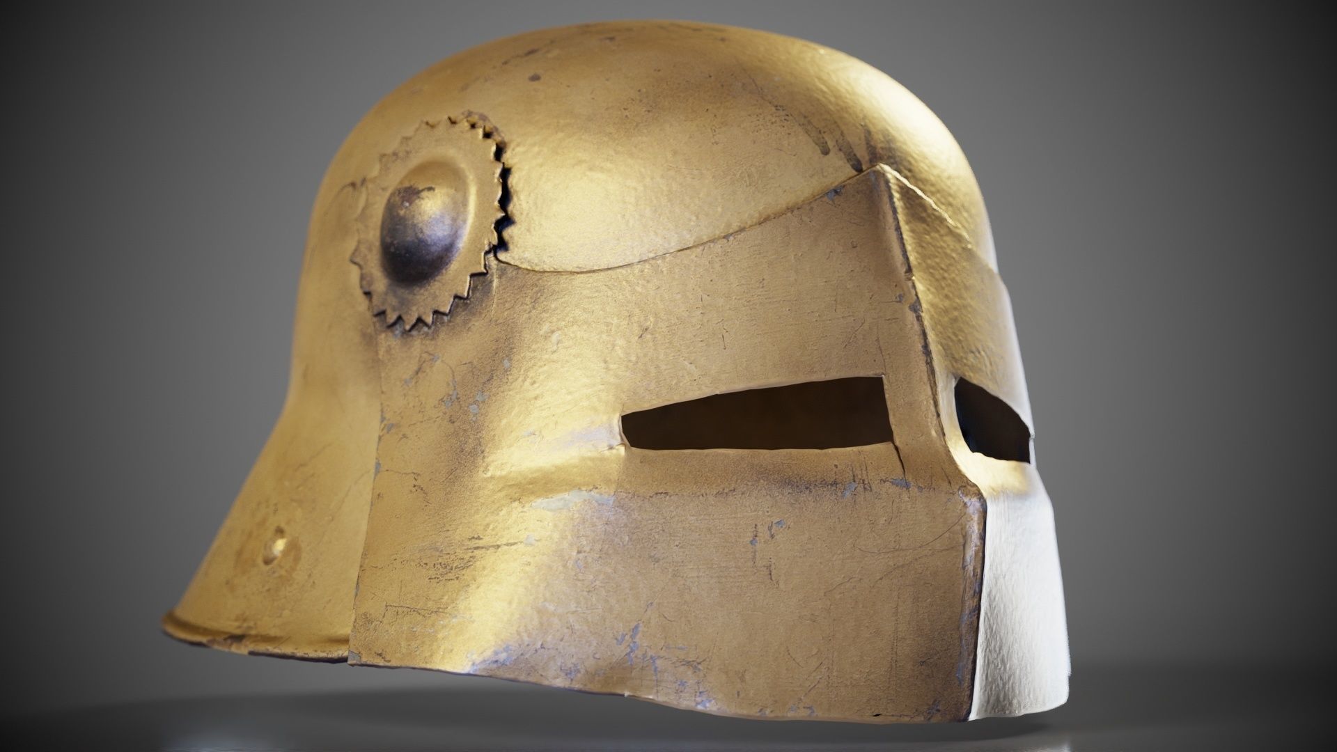 Gear Helmet Low-poly 3D model_8