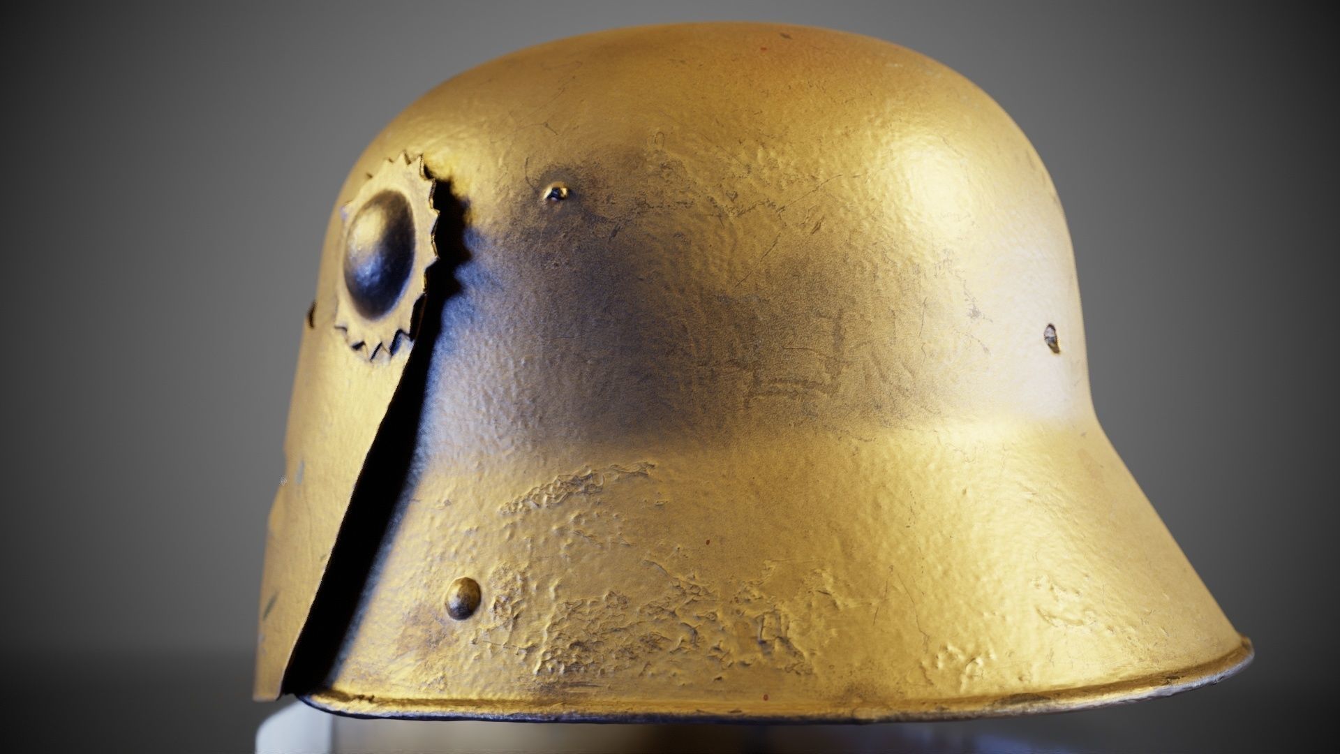 Gear Helmet Low-poly 3D model_4