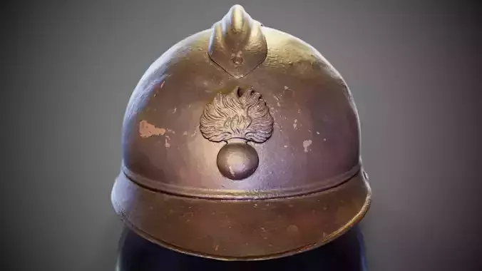 Firefighter Hat Low-poly 3D model