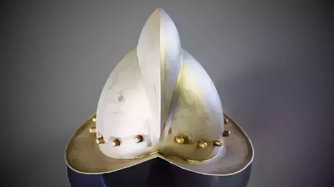 Conquistadors Helmet Low-poly 3D model