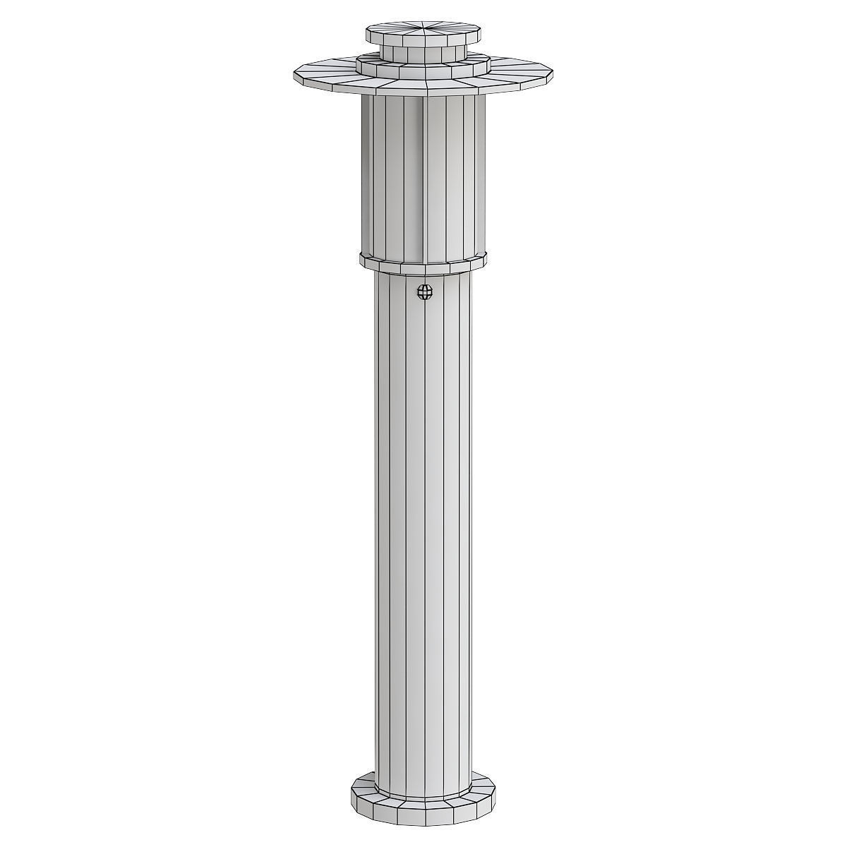 odeon outdoor post light 3D model_1