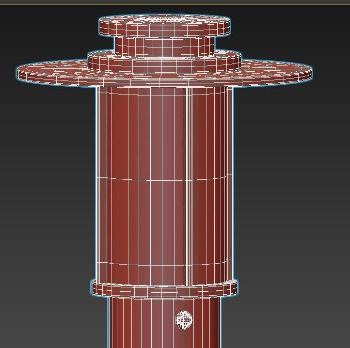 odeon outdoor post light 3D model_4