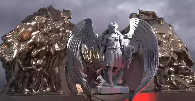 Jason Angel Form with abstract model base 3