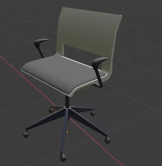Office chair  3D model_0