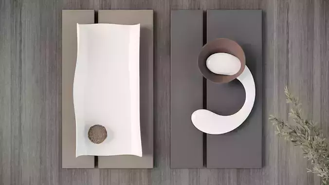 Modern  abstract  hanging    3D model