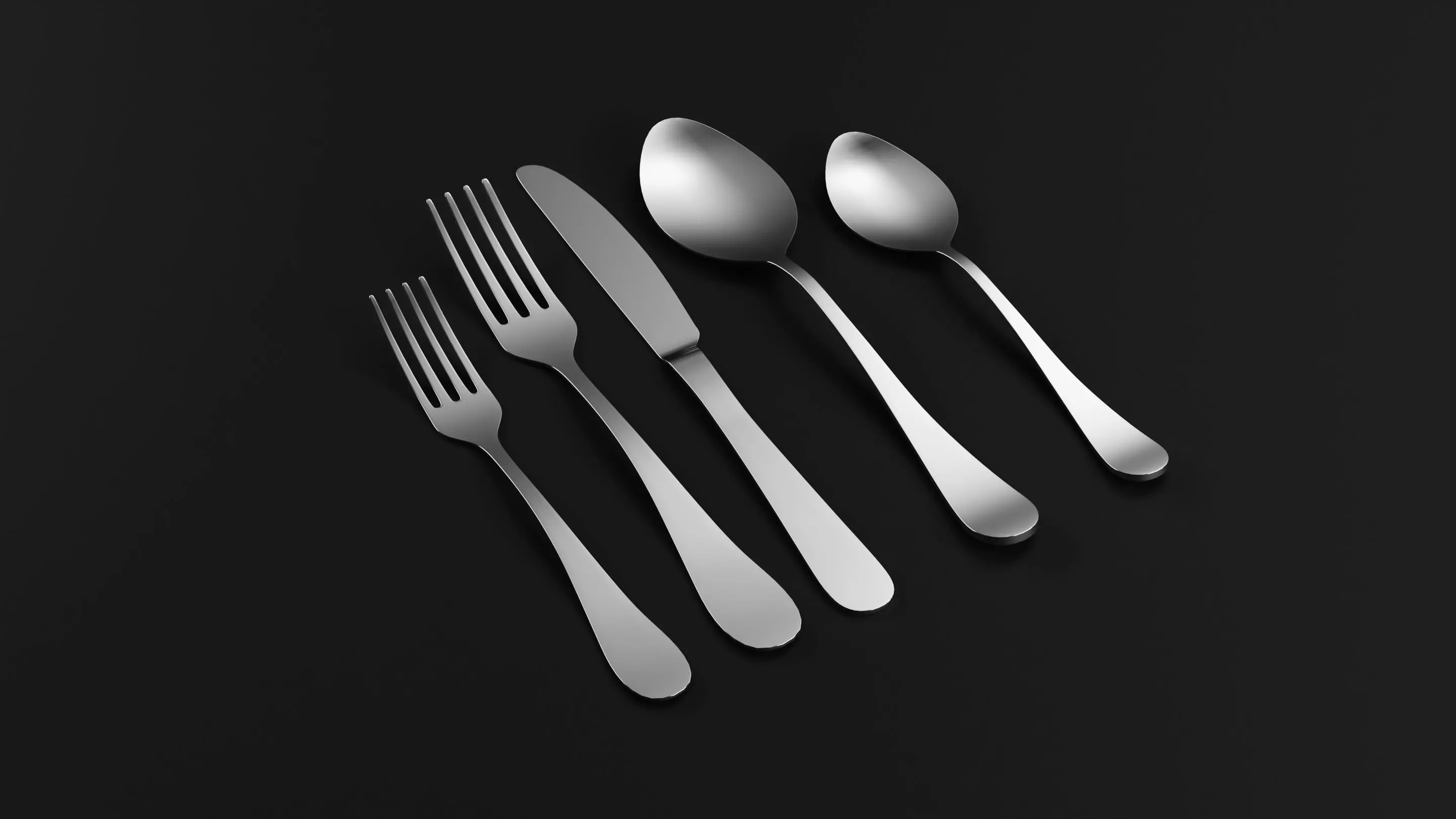 Cutlery Set 01 3D model_0