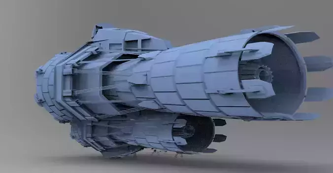 Sci fi Airship Space design 10