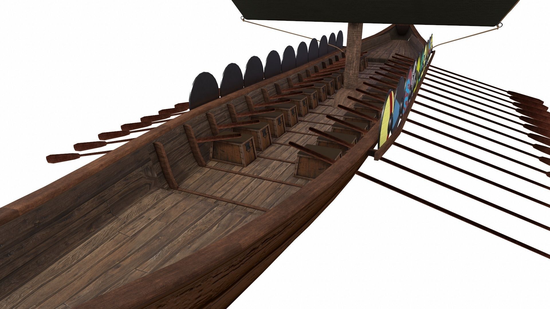 Viking Ship Low-poly 3D model_6
