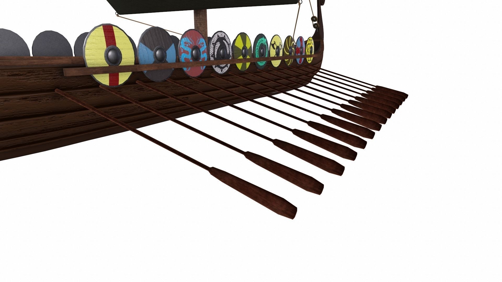 Viking Ship Low-poly 3D model_17