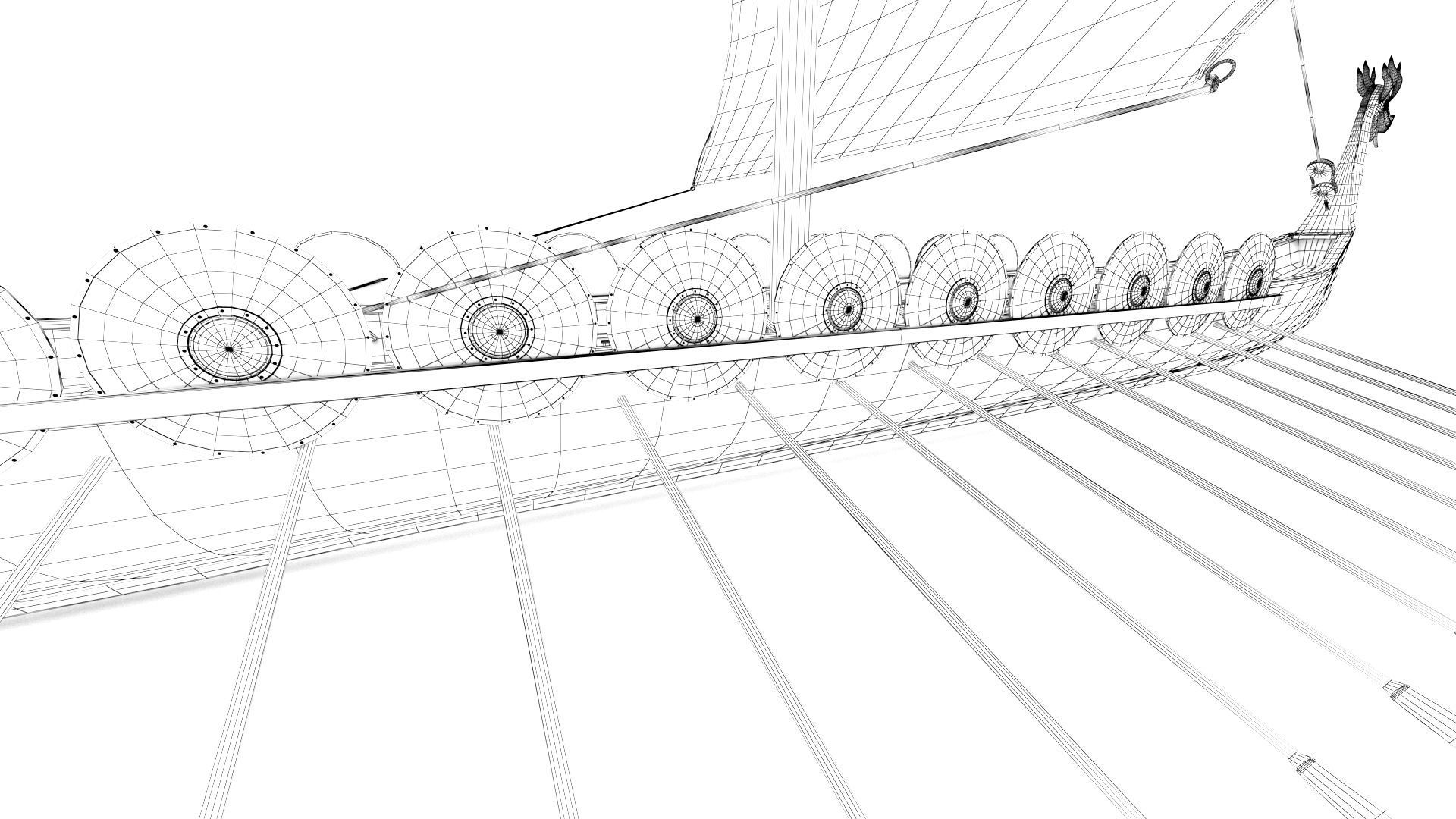 Viking Ship Low-poly 3D model_22