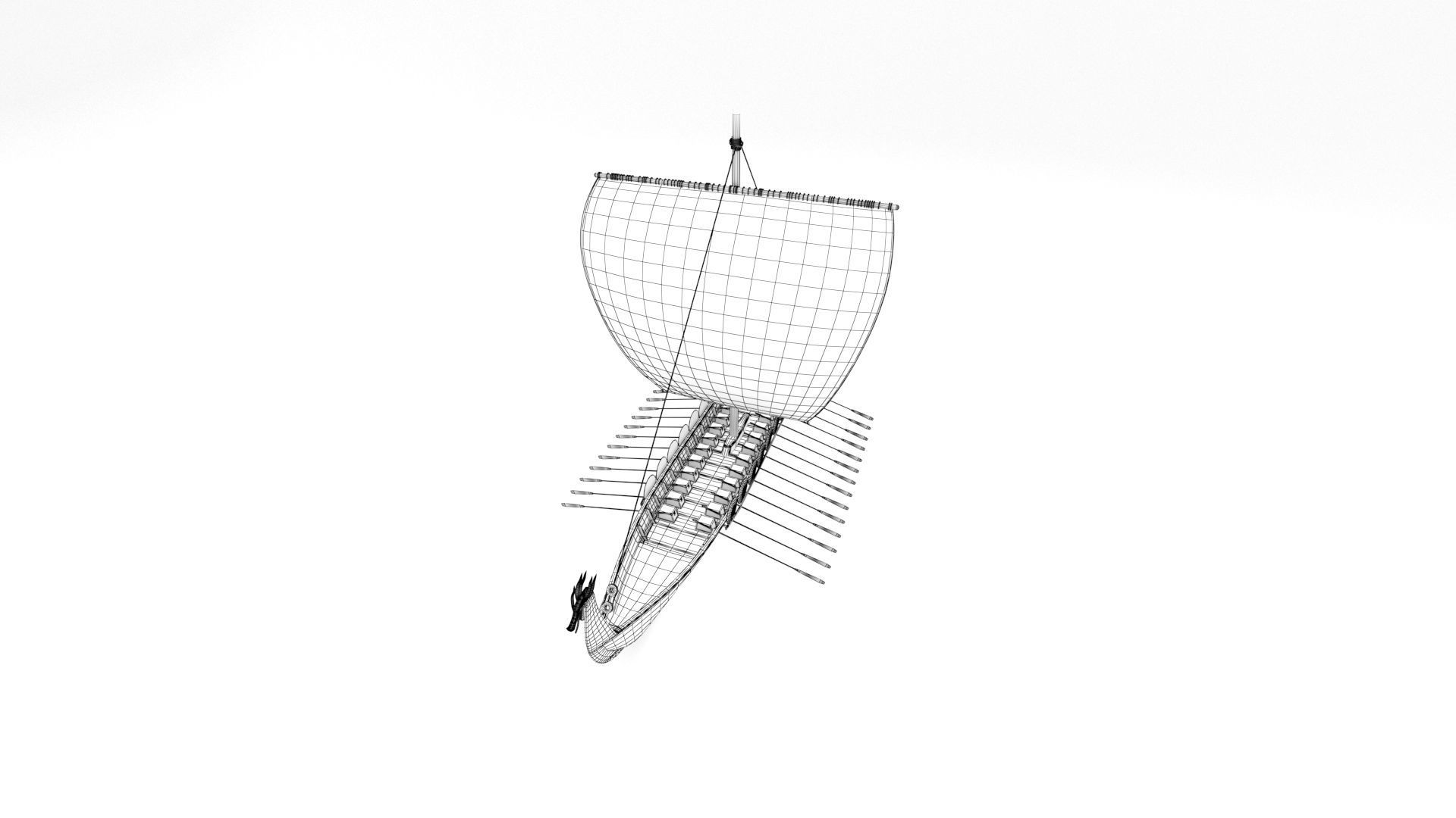 Viking Ship Low-poly 3D model_26