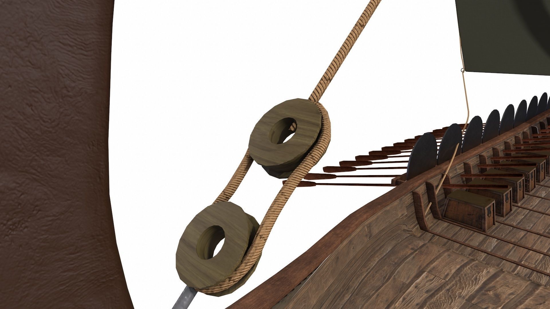 Viking Ship Low-poly 3D model_12