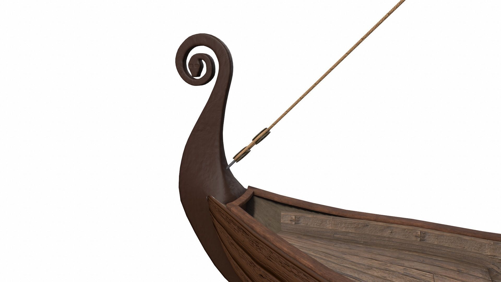 Viking Ship Low-poly 3D model_11