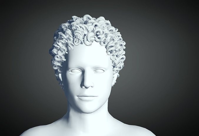 3D Hair style for Man 78 3D model 3D print model