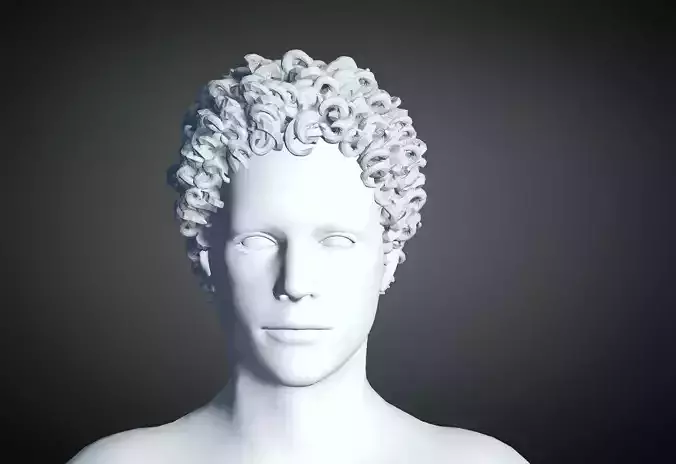 3D Hair style for Man 78 3D model