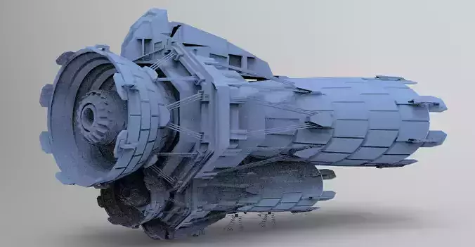 Sci fi Airship Space design 11 