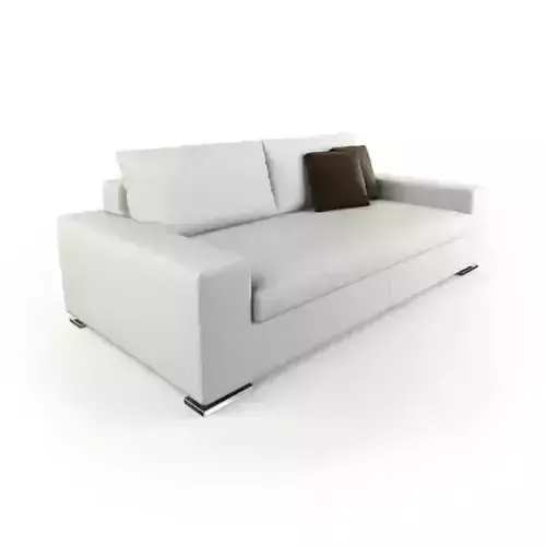 White Modern Boxy Sofa